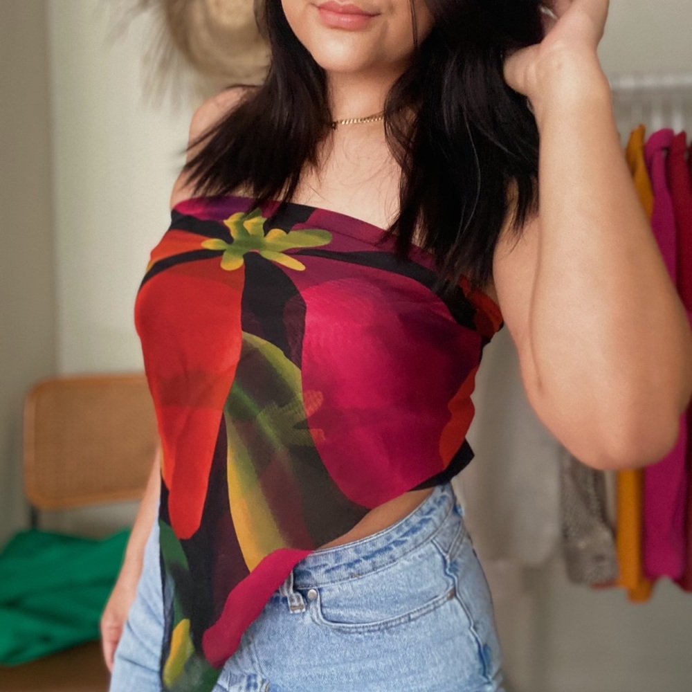 Tropical Scarf Top